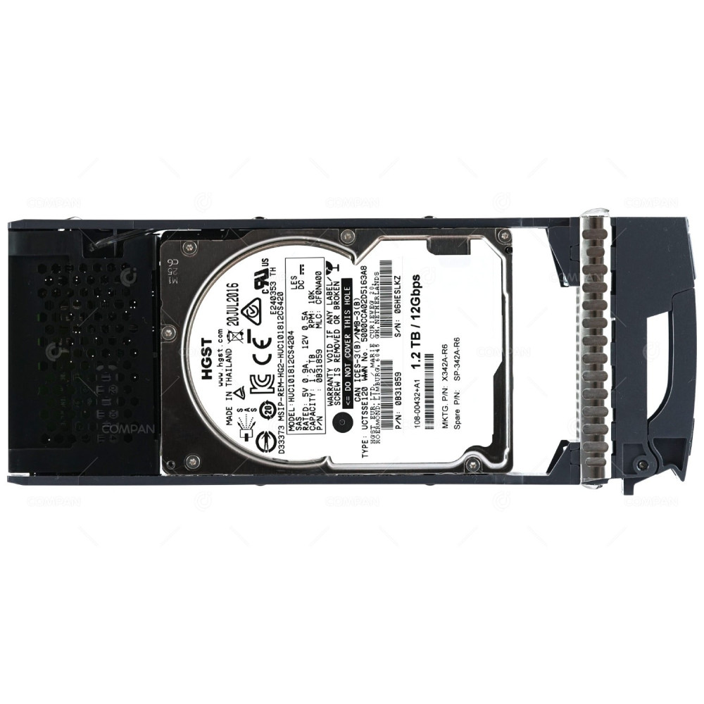 X342A-R6 NETAPP HARD DRIVE 1.2TB 10K SAS 12G 2.5" SFF